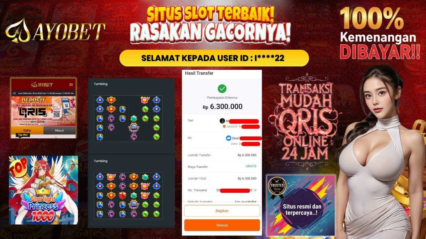 AYOBET JACKPOT SLOT STARLIGHT PRINCESS 1000
